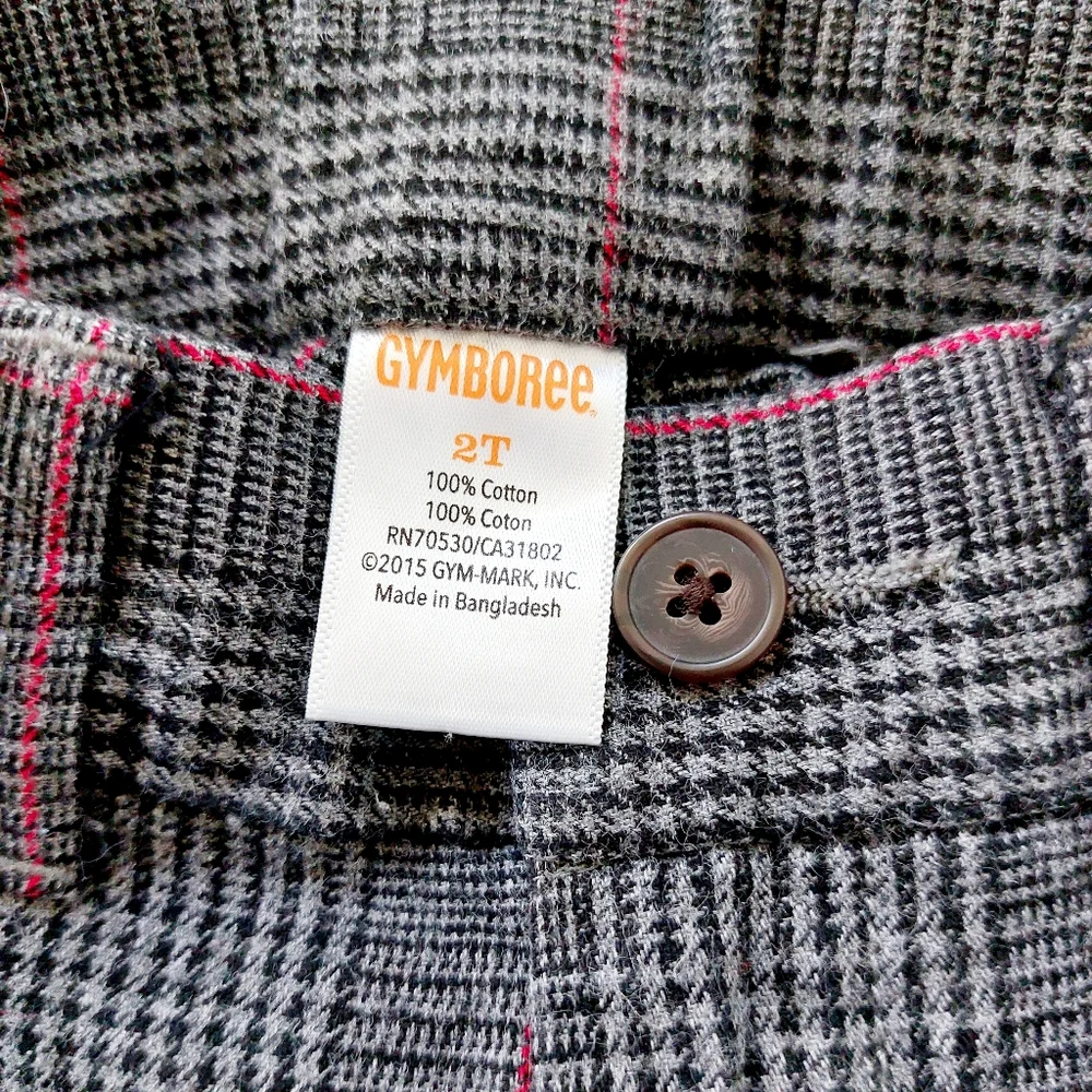 Grey Herringbone‎ Plaid Pant Gymboree 2T 100% cotton Easter Wedding